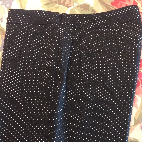 TALBOTS size 6 Polka-Dot FlatFront Pant Side-Zip - Picture 9 of 14